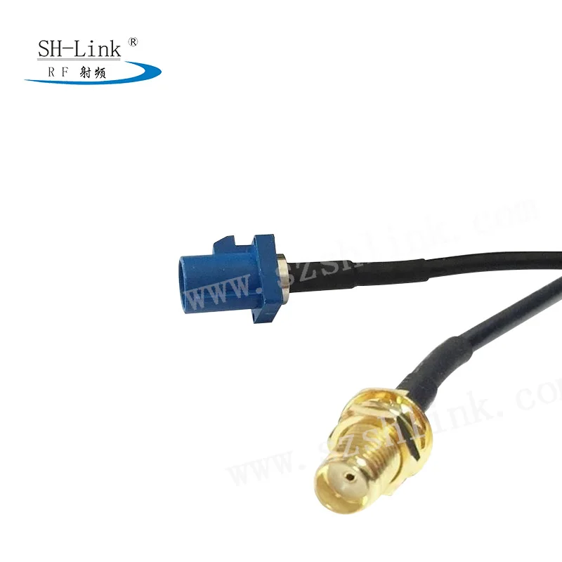 SMA female nut to Fakra C male plug RF coaxial cable adapter RG174 for GPS