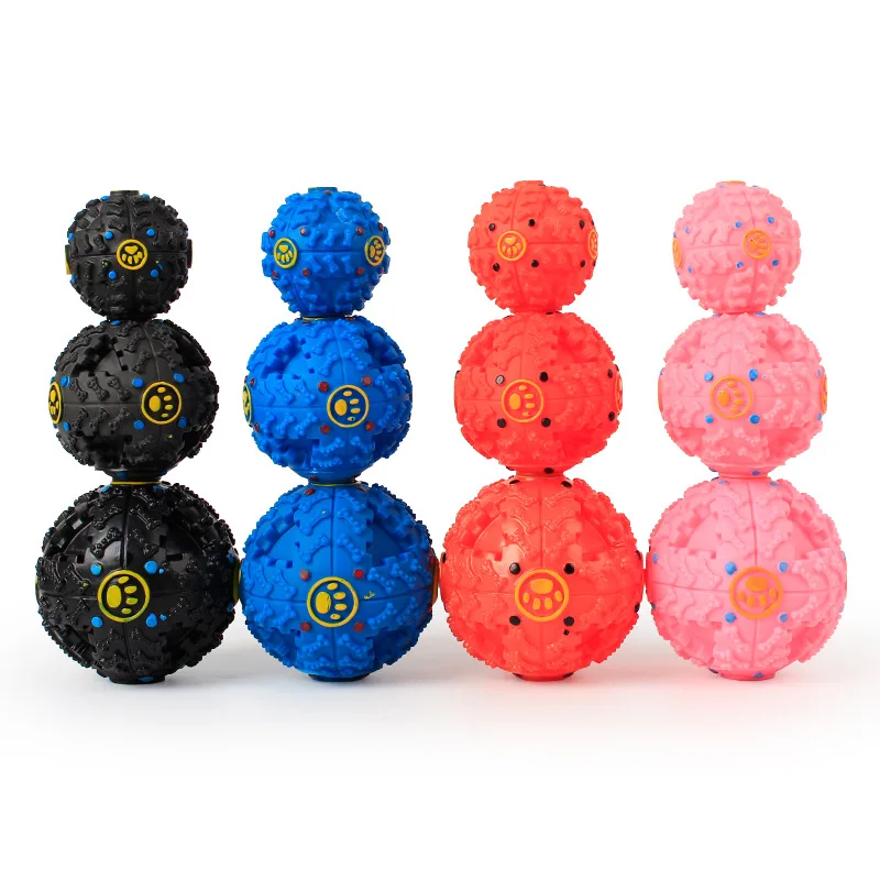 Wholesale Hot Selling Pet Dog Vinyl Durable Chew Toy Squeaker Interactive Ball Food Leaking Training Ball For Dogs