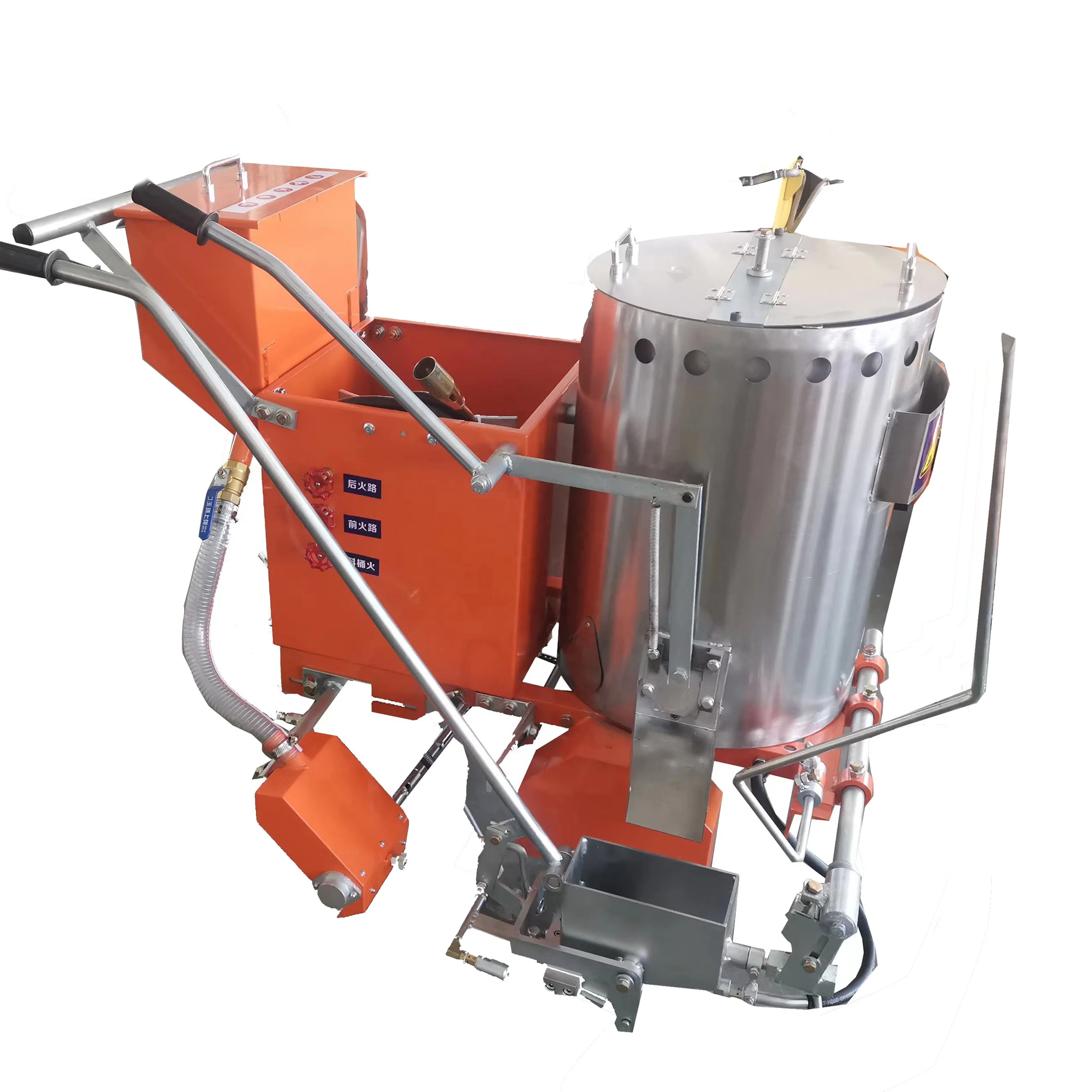 Manufacturer Thermoplastic Paint Hand-Push Road Line Marking Machine for Pavement Zebra Line Painting