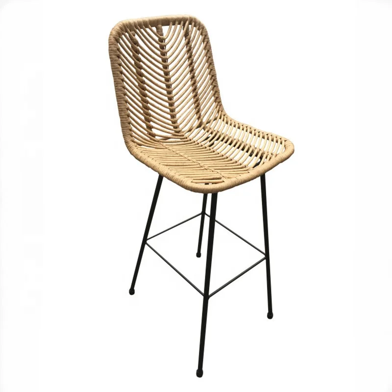 TW8728-L Fashion European Style Leisure Metal Plastic Rattan chair Dinning rattan Barstool wicker bar chair rattan bar chair