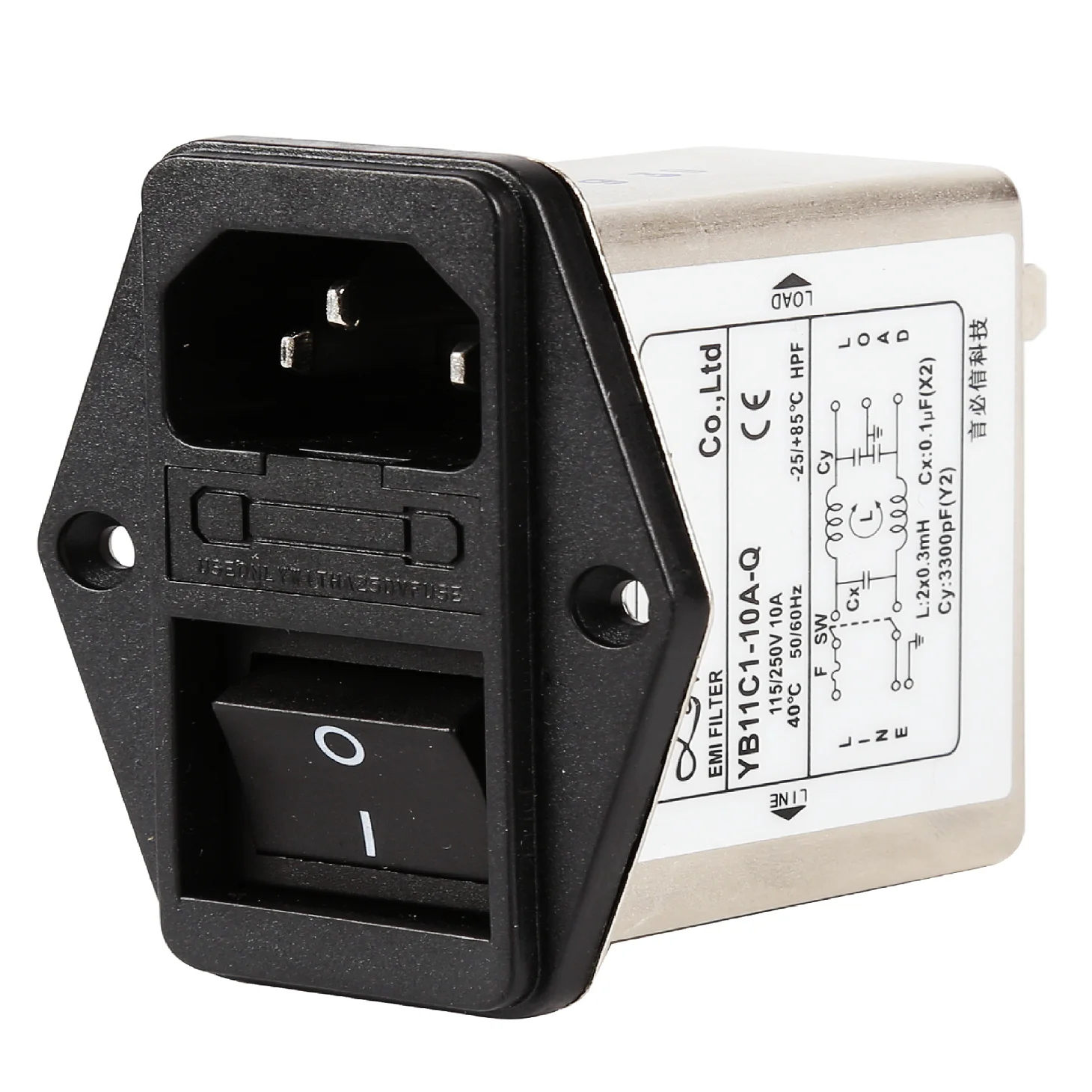 AC Inlet Filters Low Pass Filters Single Phase EMI Filters For Home Appliances