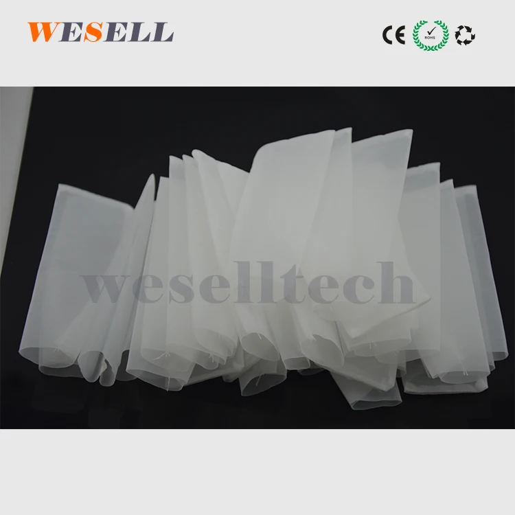 
2020 Hot selling food grade 90 micron 2x4.5 polyester nylon rosin tech silk screen filter bag for rosin press 