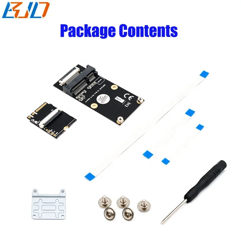 Мини PCIe PCI-E Wifi BT модуль-адаптер для M.2 key-A Key-E Key A + E преобразователь интерфейса карта расширения с кабелем 30 см