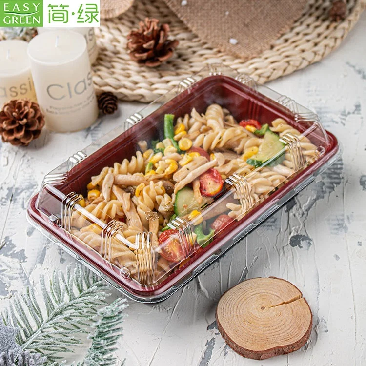 Easy Green heatable rectangle disposable food container eco lunch box with lid