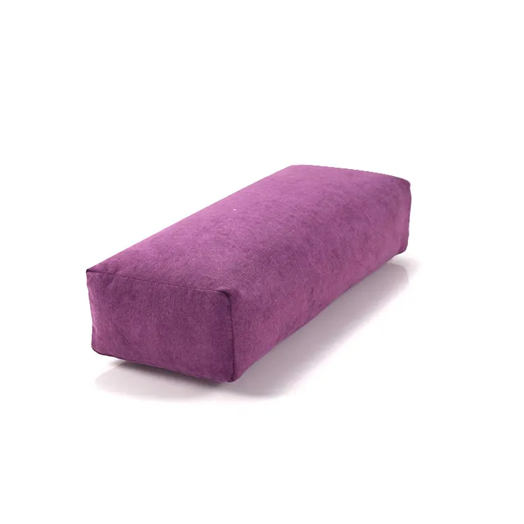 Rectangular Meditation Cushion Yoga Bolster Buckwheat Supportive Pillow Wholesale