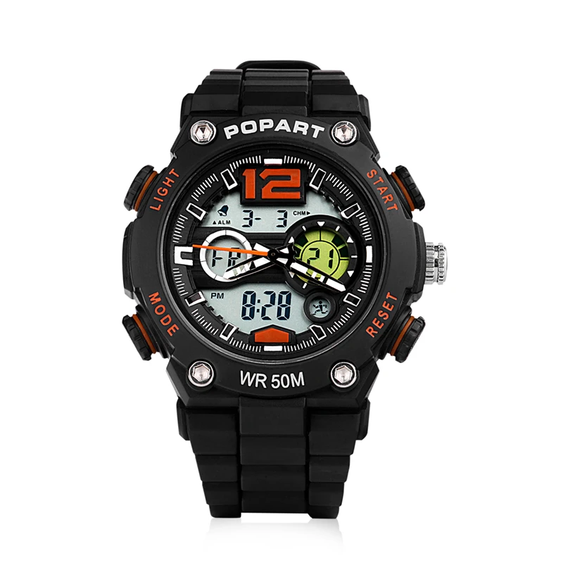 
ABS Plastic cheap 5 atm stainless steel back geneva cover watch 