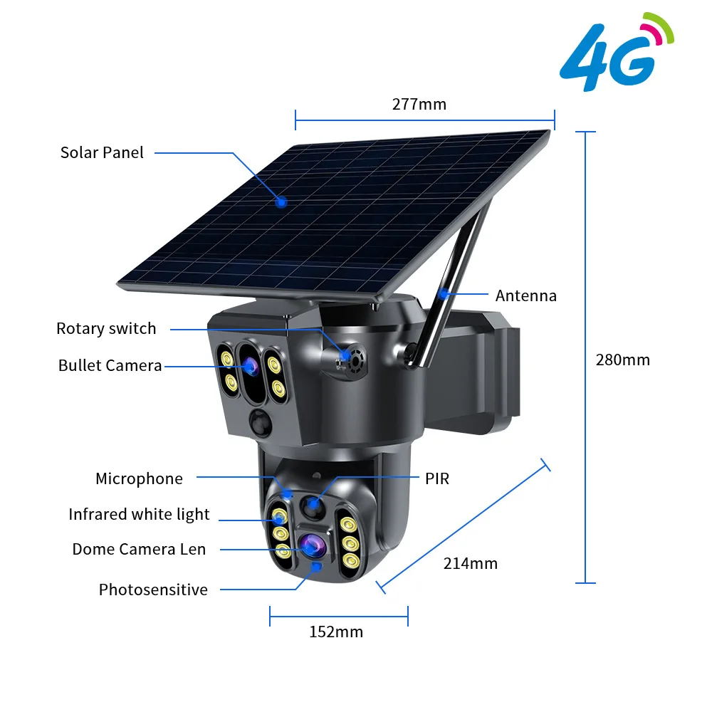 4G V360PRO Солнечная Камера уличная замкнутая Батарея Безопасности горячая Распродажа Ptz Беспроводная камера для сада во дворе