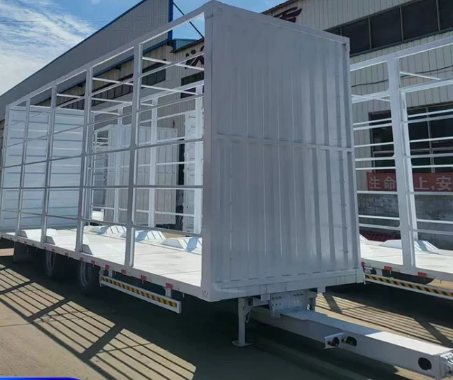 China Manufacture 2/3/4 Axles Drawbar Fence 20 26 Ton Full Semi Trailers Hot Selling In Russia