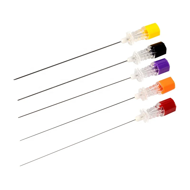 Custom Medical Disposable Anaesthesia Sterile Color Coded Quincke Point Lumbar Puncture Needles Pencil Point Spinal needles