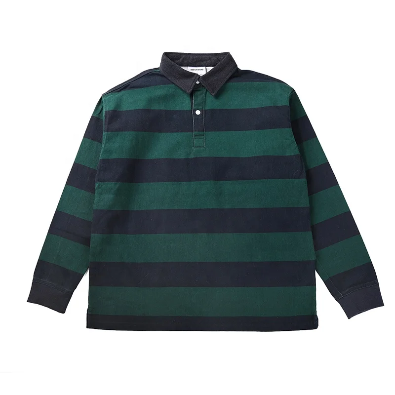 Long sleeves 100% cotton custom rugby jerseys