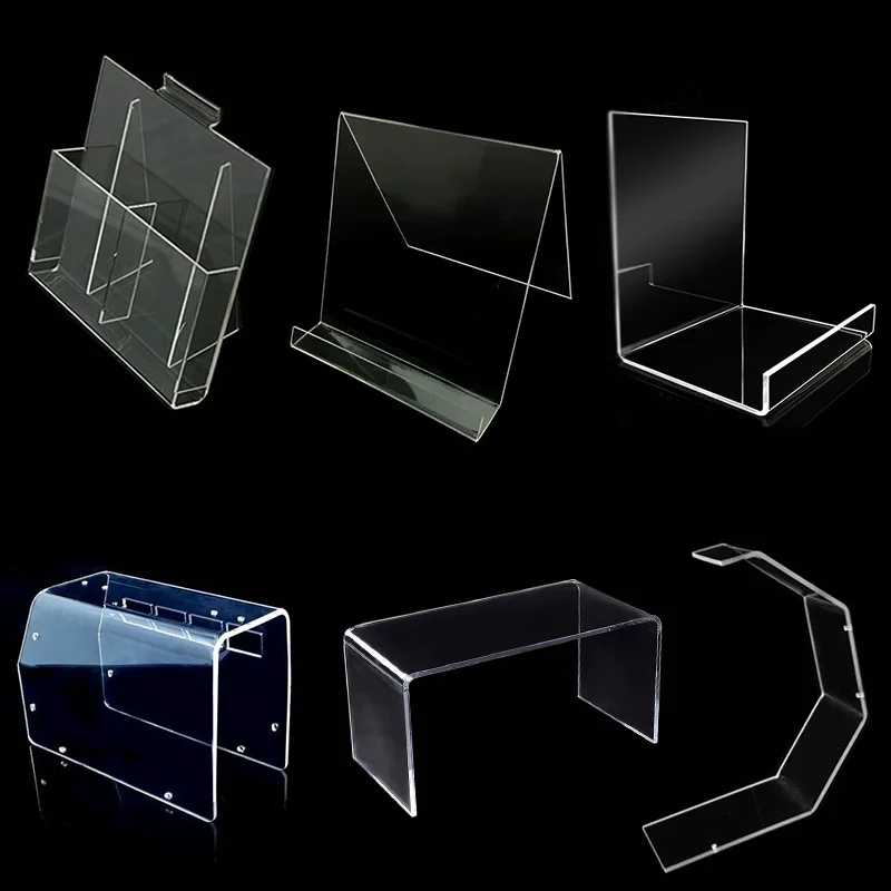 Transparent Acrylic Toothbrush Display Stand Polished Floor Standing Retail Display Box for Shops and Advertising