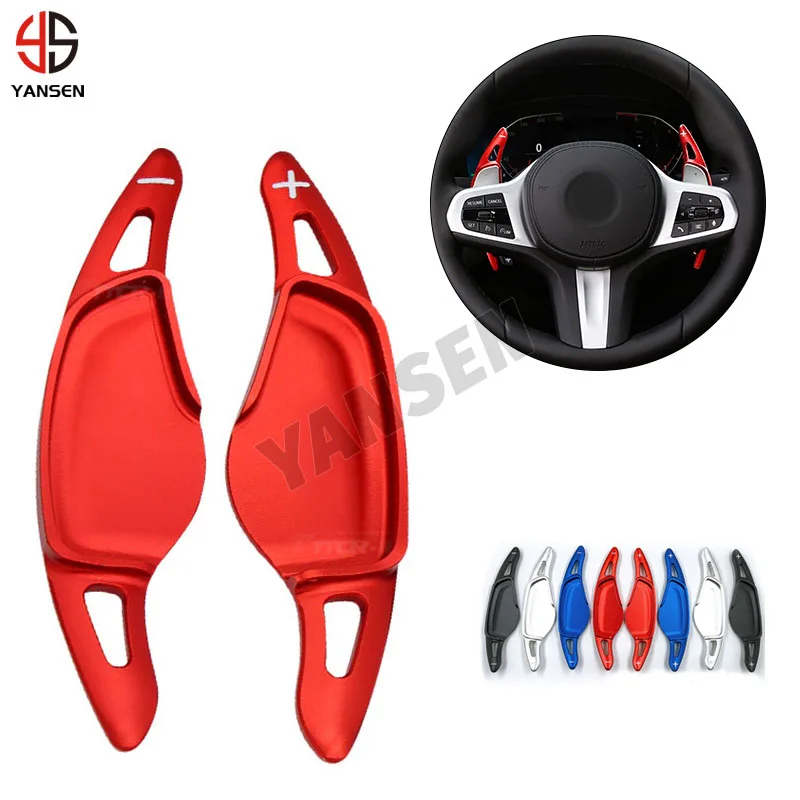 Aluminum Alloy Car Steering Wheel Shift Paddle Gear DSG Extention Sticker For BMW 3 5 6 7 X3 X4 X5 Z4 2018-2019 Car Accessories