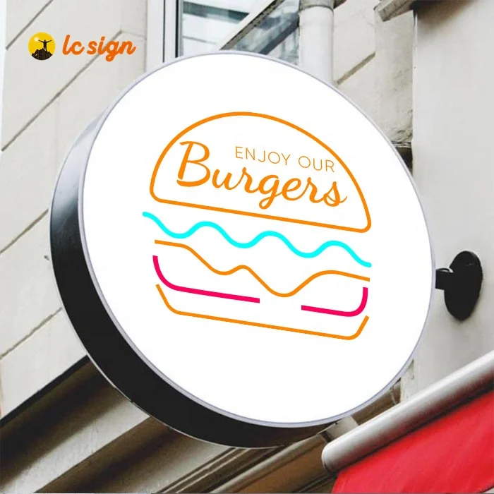 Двухсторонний световой короб вывески 24 часа открытые СВЕТОДИОДНЫЕ Рекламные световые коробки