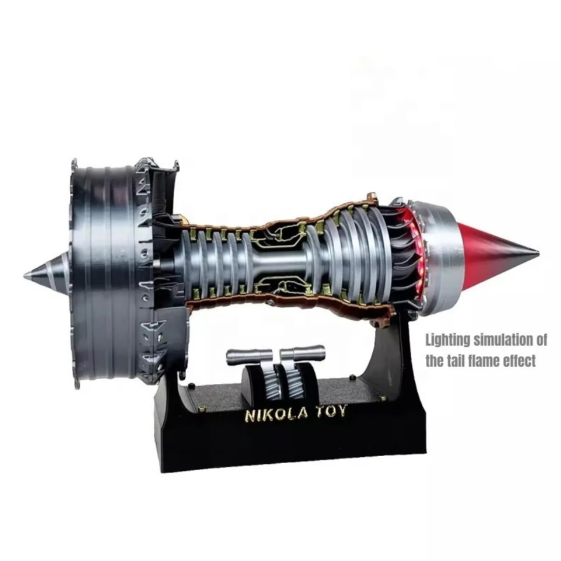 BETTER Creative Home Decoration Rotatable Model Aircraft Engine 3D Printing Model Aircraft Engine Ornaments