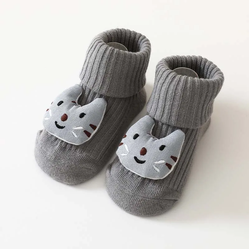 Новое поступление высокое качество милые 3d Мультяшные куклы хлопковые нескользящие вязаные носки для малышей детские оптом