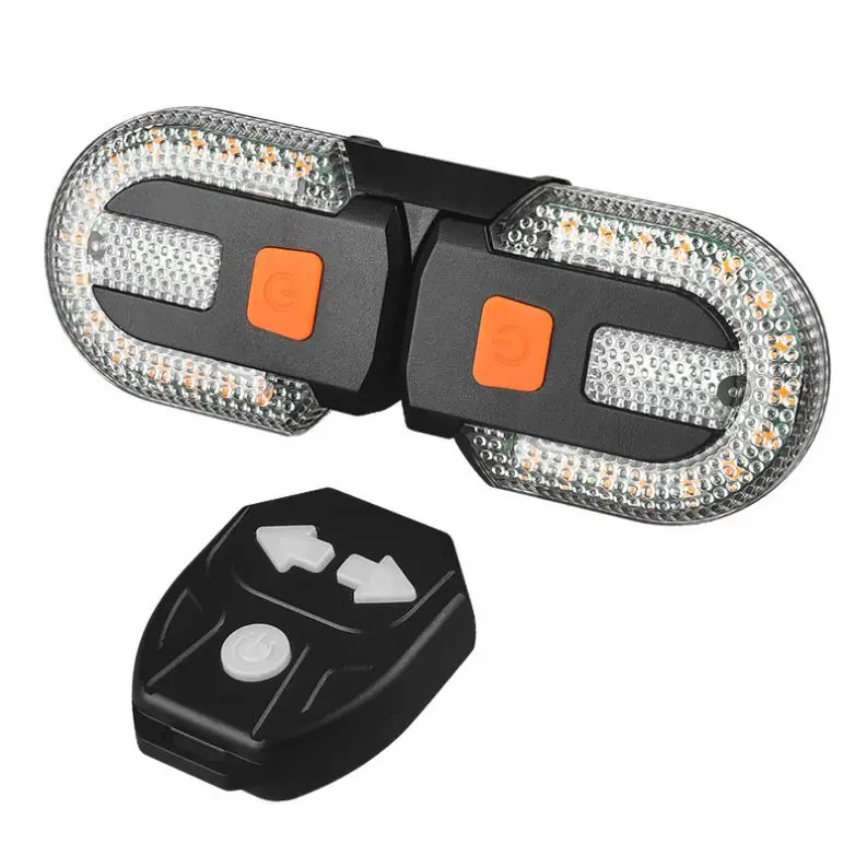 2024 Bike Tail Lights Turn Signal Led Lamp Front Rear For Safety Warning Wireless USB Rechargeable Remote Bicycle Lights Back