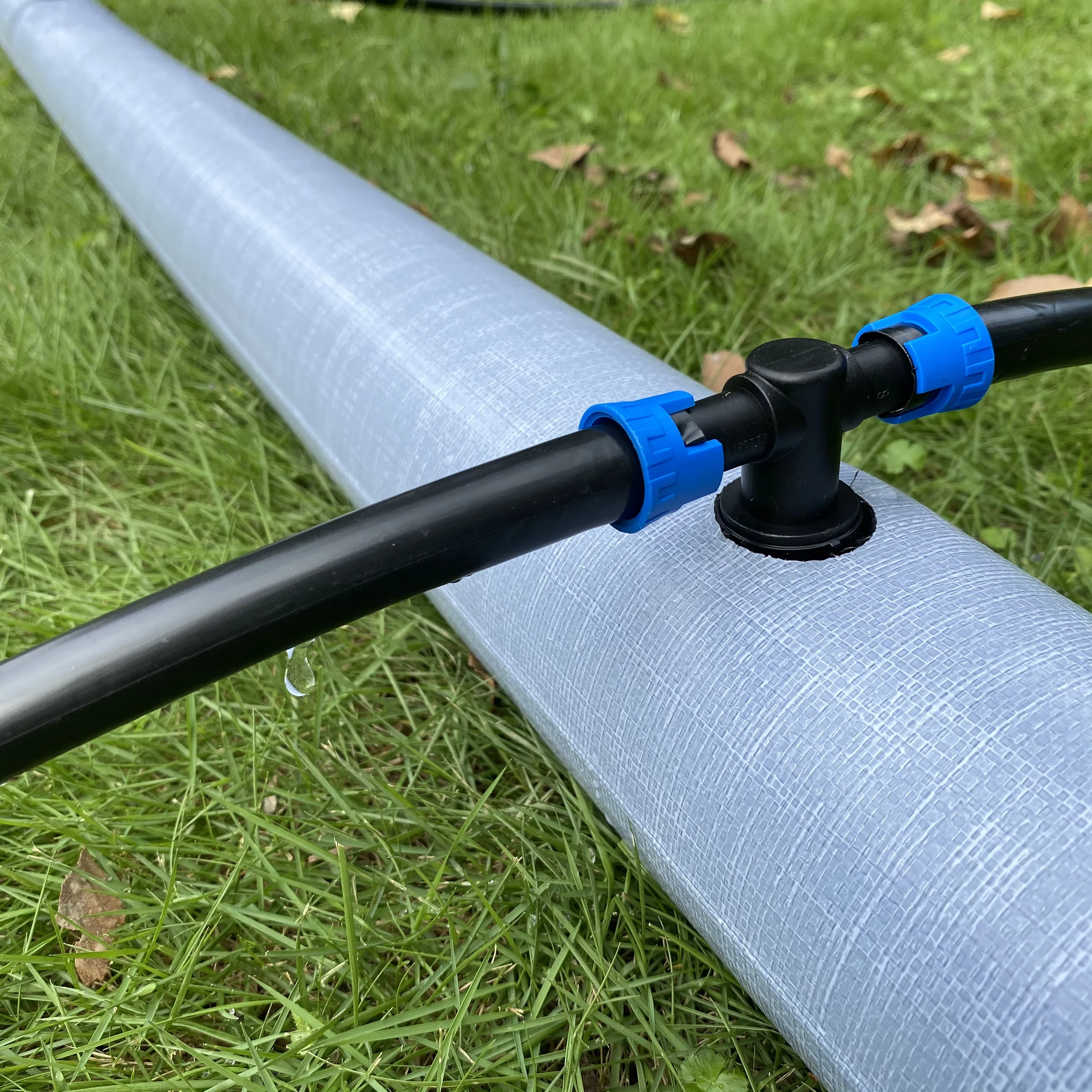 professional production of agriculture irrigation hose main pipe with water outlet installation tee joint elbow soft pipe