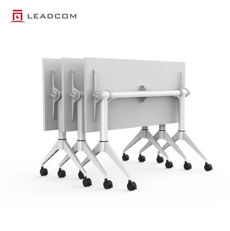 Leadcom Office Furniture folding Training Meeting Room table folding flip top conference room desk training table desk