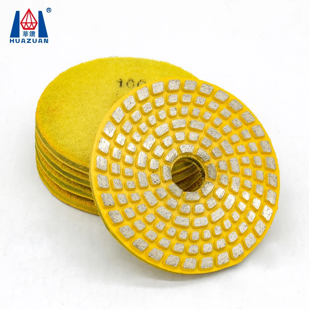 Huazuan D125mm diamond polishing pads for marble, granite grinding