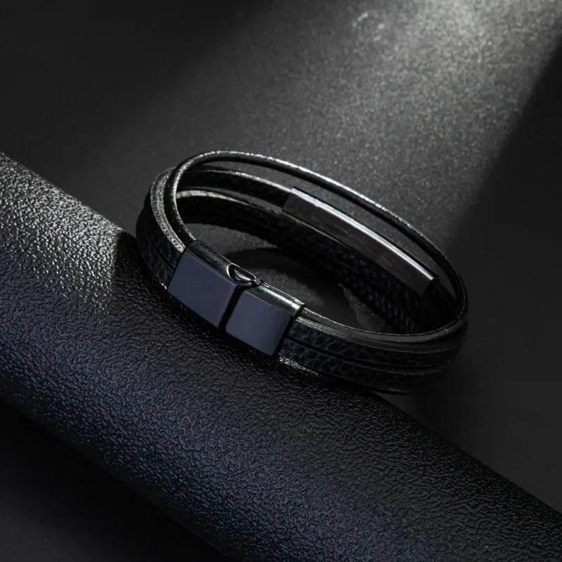 Factory direct sales in Europe and the United States new simple gold hand-woven leather bracelet fashion accessories