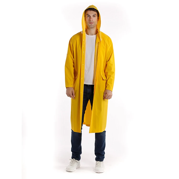 Most Popular PVC Polyester Fabric Waterproof Rainy Day Rain coat for Men Rainsuit