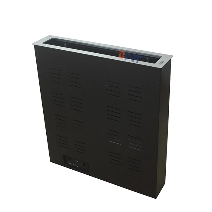 Customized Paperless conference system computer LCD hidden desktop flip up monitor Anti-pinch screen lift for 22inch