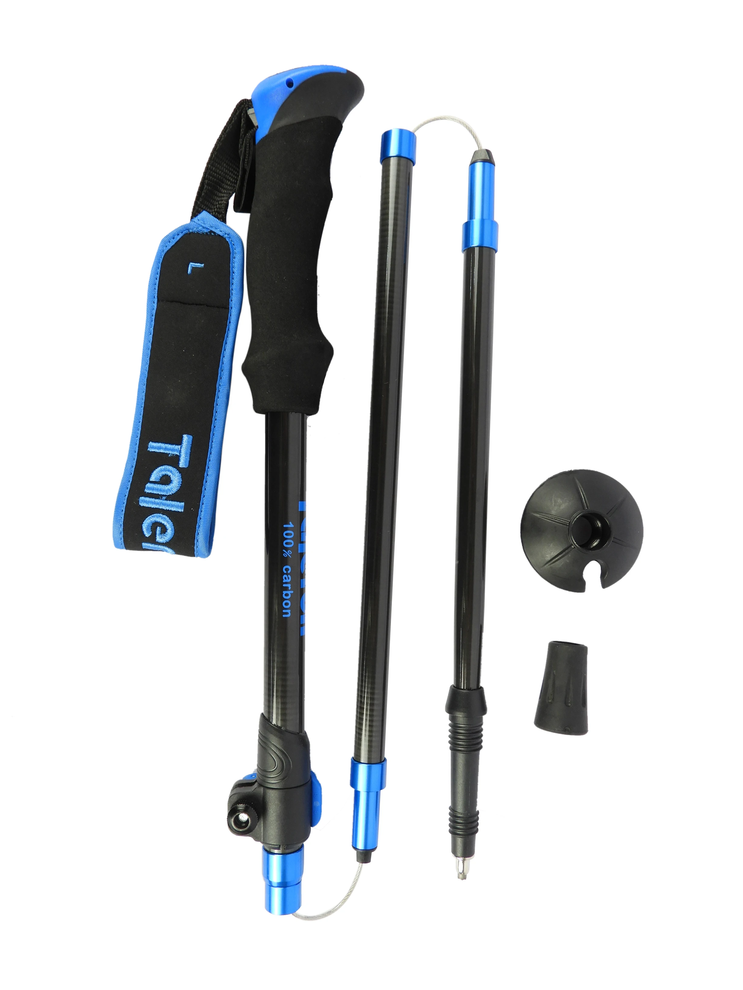 Full carbon Portable New Style Superior Quality Trekking Poles YMC5-E7-GY  Walking Hiking Trekking Poles / Sticks with Cork Hand