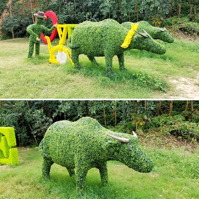 Садовая уличная большая декоративная металлическая проволока Topiary рамка скульптуры искусственная трава животное