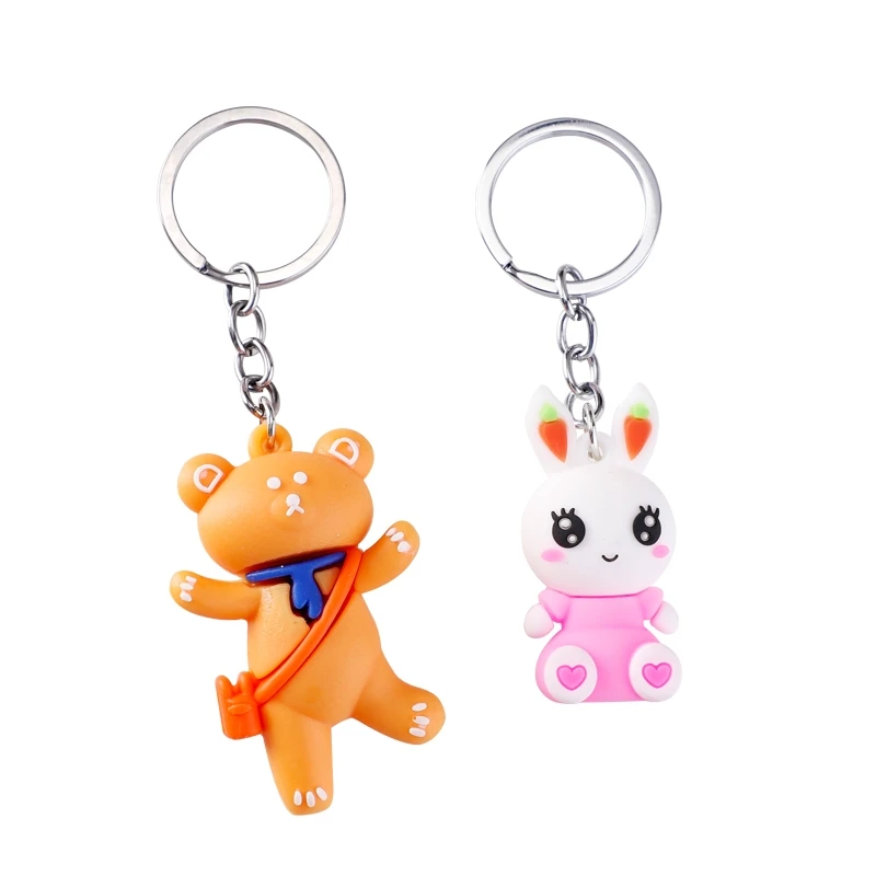  All Type of Key Chains Wholesale Personalized Custom 3D Soft PVC Rubber Keychains For Promotion Gift Keychain Woman