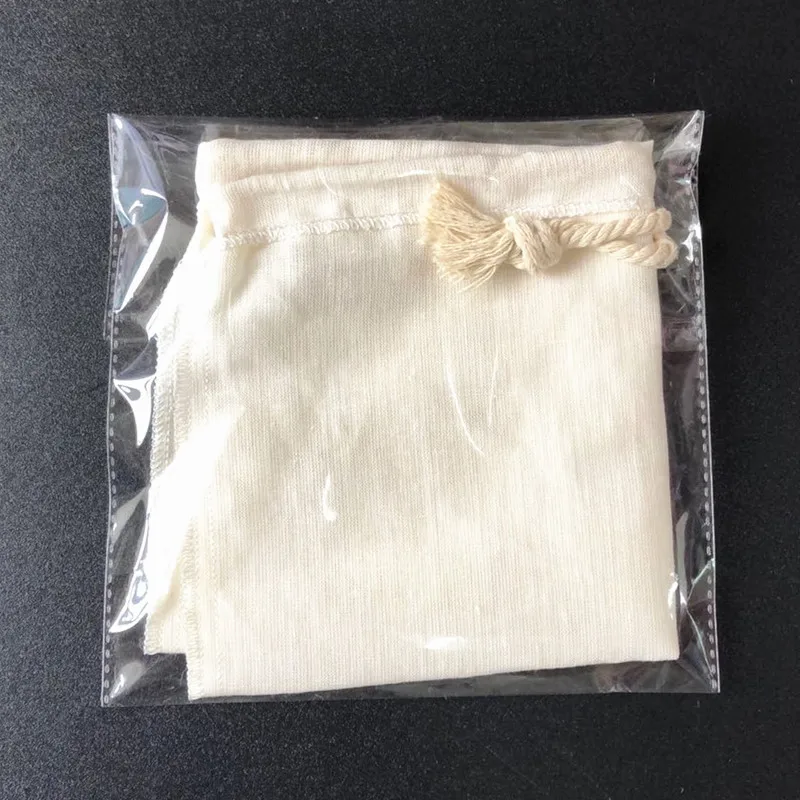 Unbleached Organic Cotton Residue-free Soy Milk Filter Bag Super Dense Fruit And Vegetable Juice Wine Bag Wine Pomace Filters
