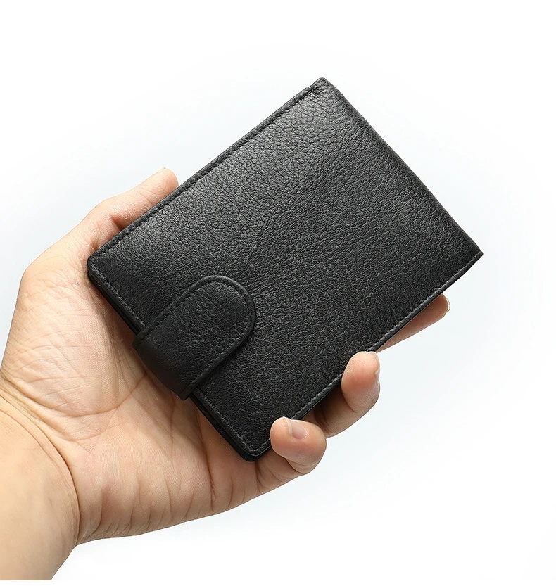 High quality Classic Genuine leather short fashion wallet for men