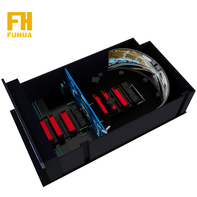 3d 7d 9d Rail Cinema Motion Platform 180 Degree Reality  Immersive 3d Naked Eye Arc Screen Orbital Cinema