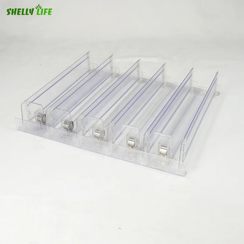 wholesale Auto-Feed retail spring Plastic supermarket Shelf Pusher System for
