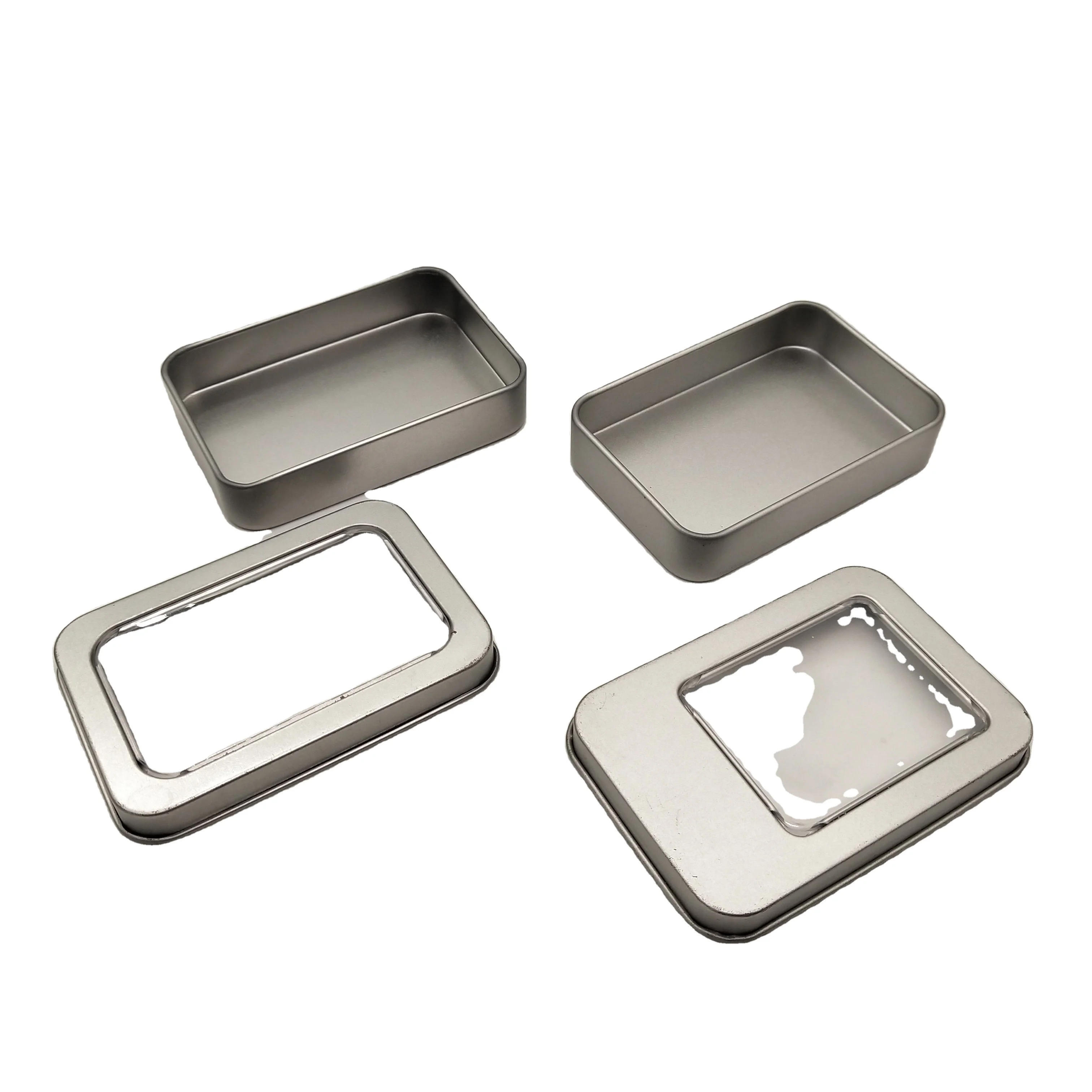 Custom Tin Box with Transparent Lid Mint Tin Box with Wholesale Factory Price