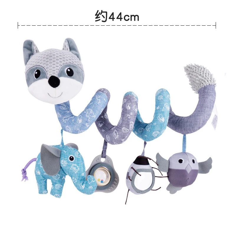 Hot Sale Lovely Crib Baby Spiral Hanging Toys Sensory Educational Cot Soft Plush Animal Baby Hanging Toy For Baby