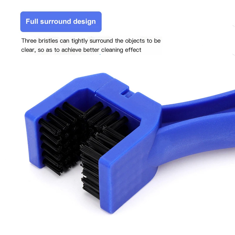 SLKE Wholesale three-sided bicycle motorcycle chain brush teeth plate cleaning chain large brush