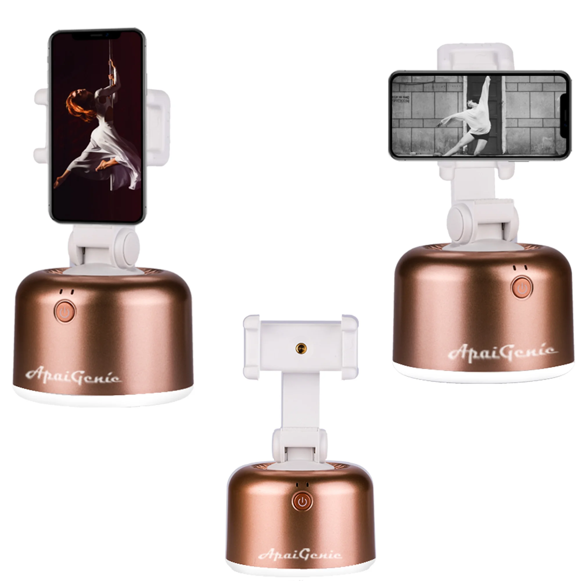 Aipai GENIER II 360 Вращение умный селфи-Палка с авто Уход за кожей лица слежение объектом штатив-Трипод для камеры отделением съемки крепление телефона в автомобиле