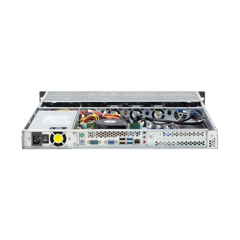 1u  rackmount  enclosure with fans chassis hotswappable hot-plug server case chassis