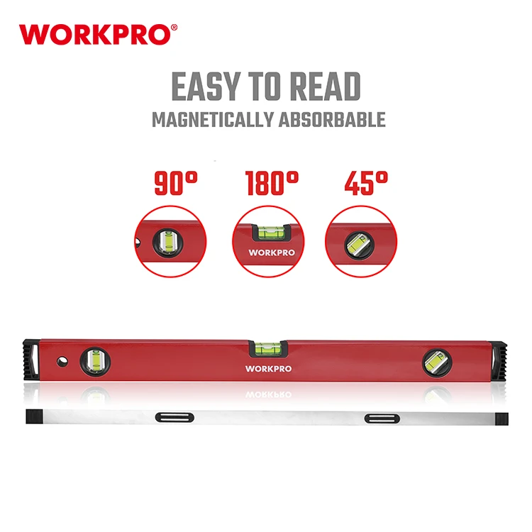 WORKPRO 400MM Aluminum Magnetic Box Level With Magnetic Base