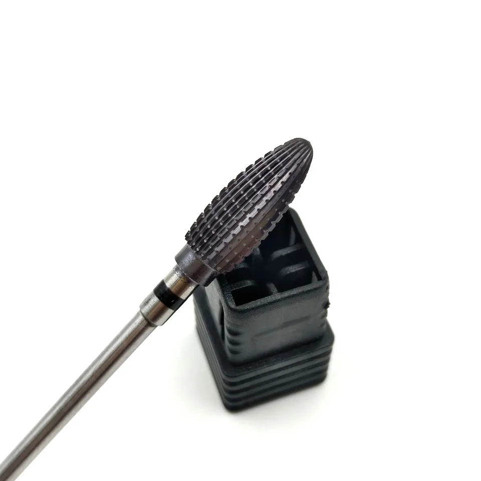 Черные титановые сверла HYTOOS для ногтей 3/32 дюйма вольфрамовые карбидные ступенчатые сверла для маникюра электрические сверла для ногтей аксессуары инструменты для ногтей