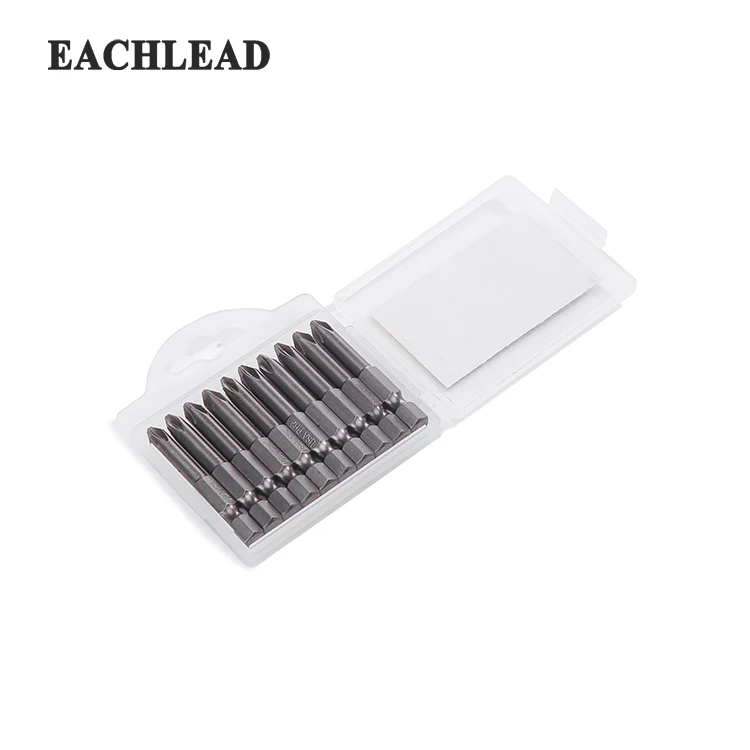 
S2 Material Magnetic Sand Blast Surface Treatment Single Head Screwdriver Bit 10pcs Set 