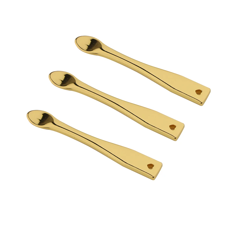 
Luxury Golden Facial Mask Spoon Manual Eye Cream Massager Cosmetic Face Metal Spatula 