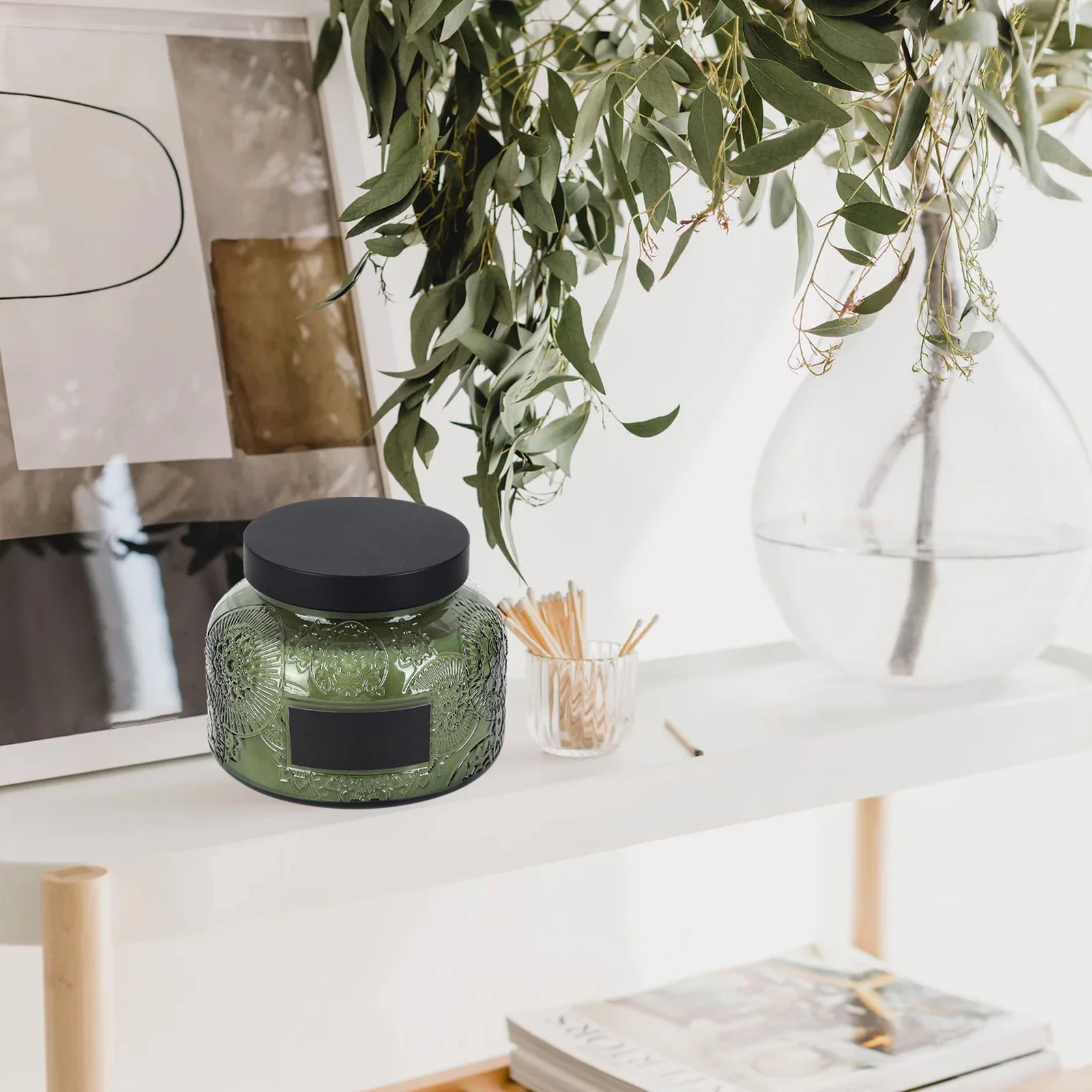 Sea Breeze Scented Crystal Stone Decorated Scented Candles Home Decor Custom Candle Jar Scented Soy Wax Candle