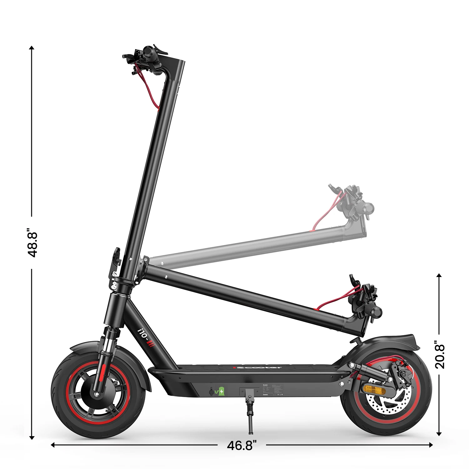 EU iScooter 40 км/ч i10 650W электронный скутер приложение Электрический