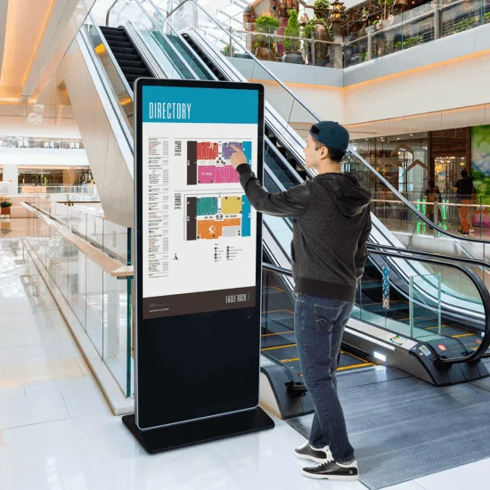 55 Inch Indoor floor stand kiosk Portable Digital Signage Full Hd Advertising Display with affiliate marketing
