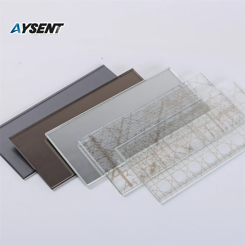 Stanley Type Kiln Decorative Cathedral Window Glass Steel Solid Acid Etched Satin Structure 4mm White Kitchen Wall Tiles Flat