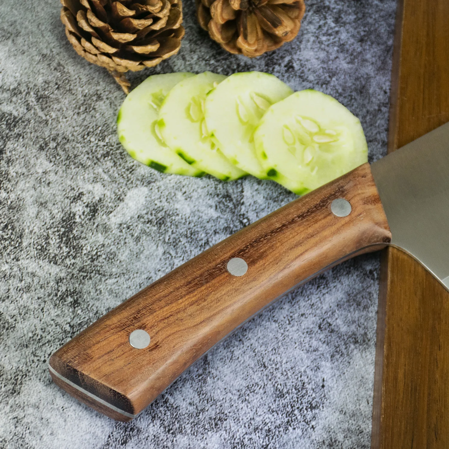 7.5 Inch High Quality Japanese Stainless Steel Wood Handle Kitchen Vegetable Knife