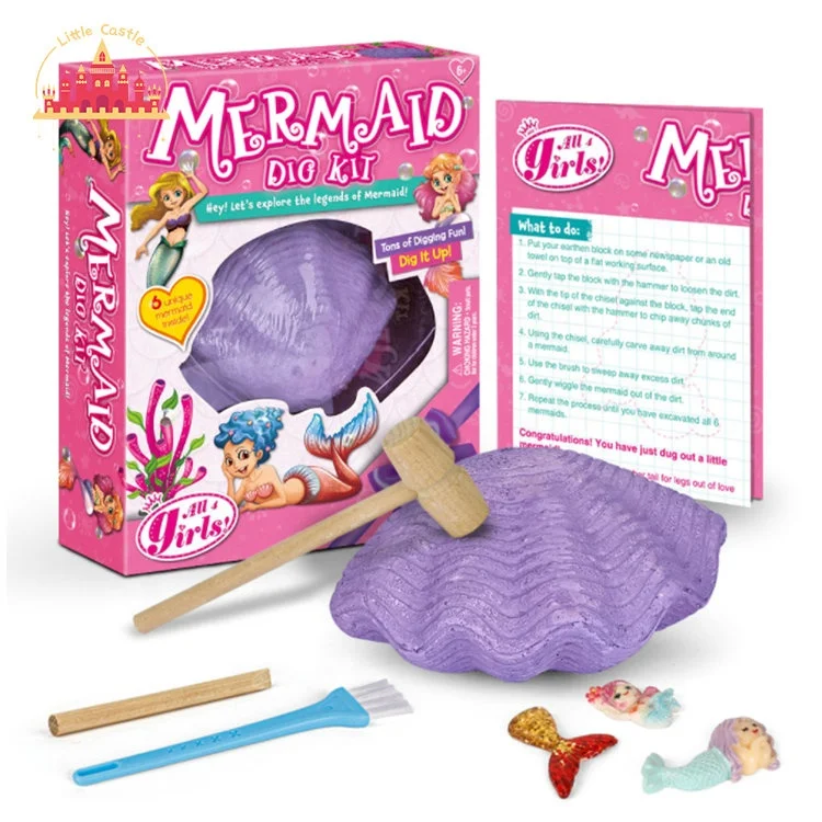 2023 Wholesale DIY Mermaid Model Excavation Kit Science Physics Dig Toy For Kids SL17A107