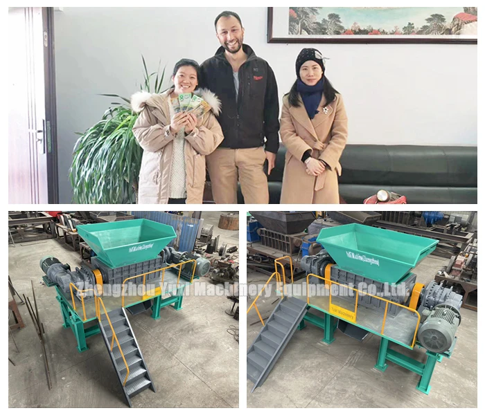 Small Scale Double Shaft Biomass PU EPS Foam Plastic Shredder Machine Equipment PVC Pipe Shredder