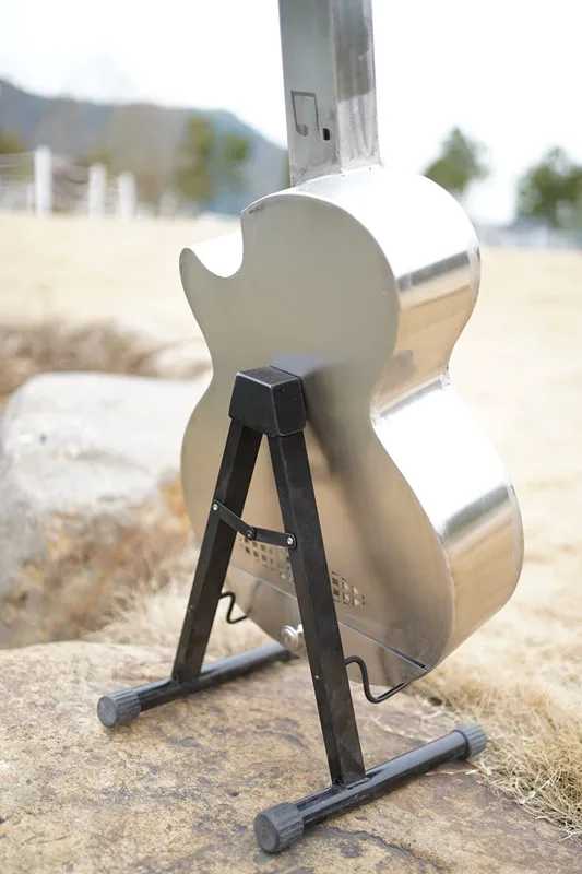 Popular Fire Pit Guitar shape for outdoor camp, aluminum alloy material